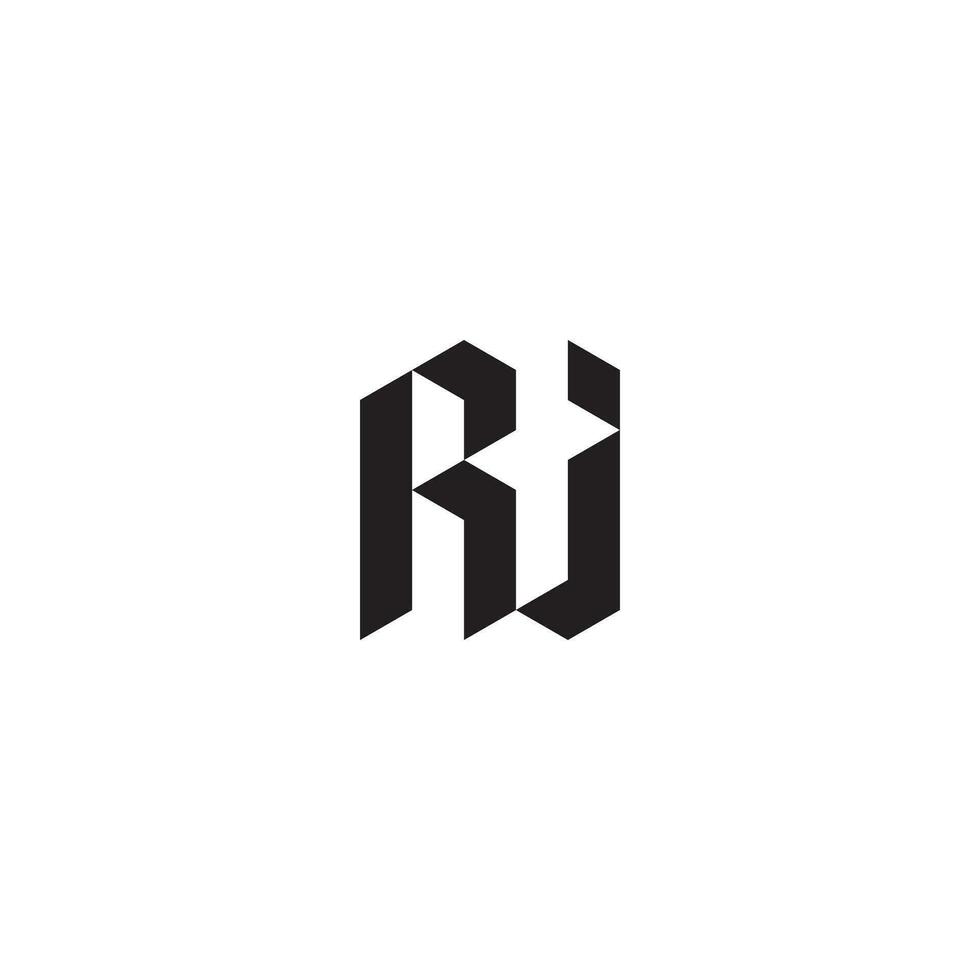 rj meetkundig en futuristische concept hoog kwaliteit logo ontwerp vector