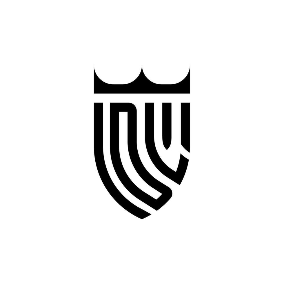 dl kroon schild eerste luxe en Koninklijk logo concept vector