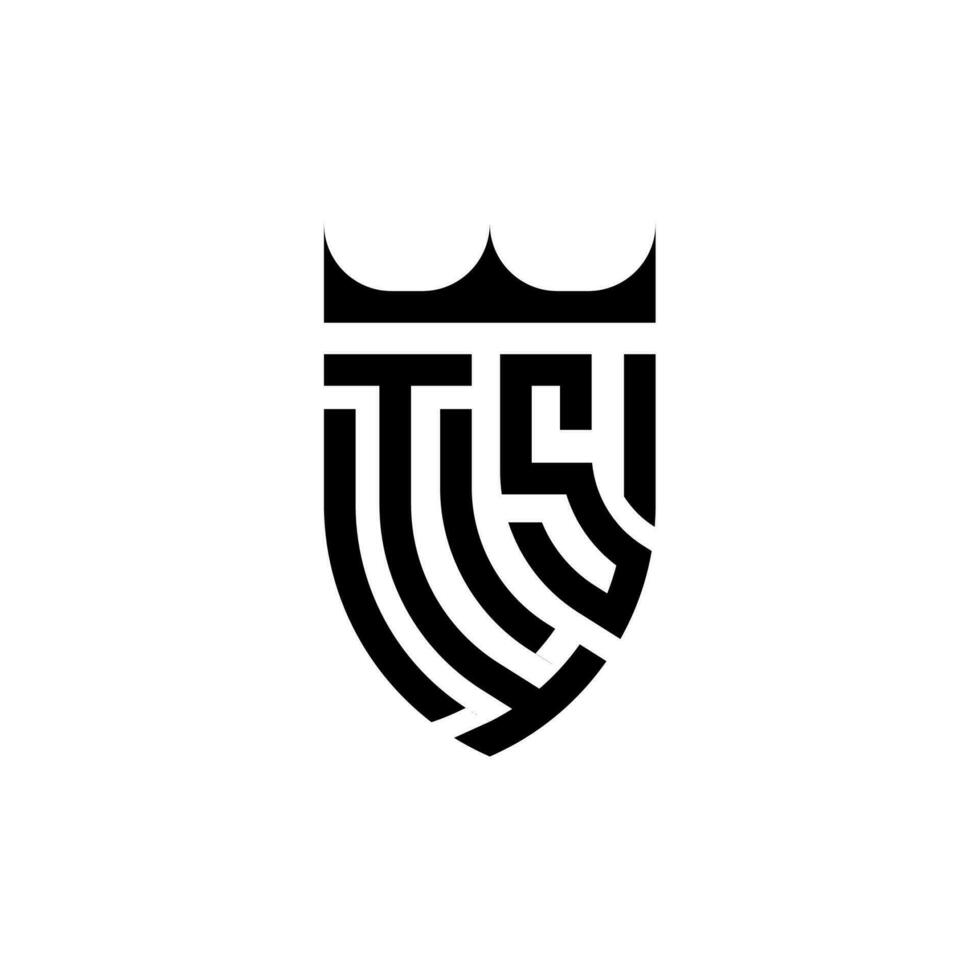 is kroon schild eerste luxe en Koninklijk logo concept vector