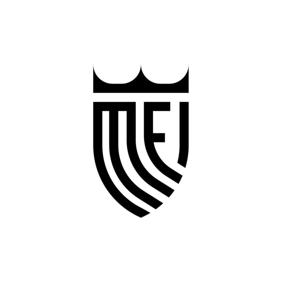mf kroon schild eerste luxe en Koninklijk logo concept vector