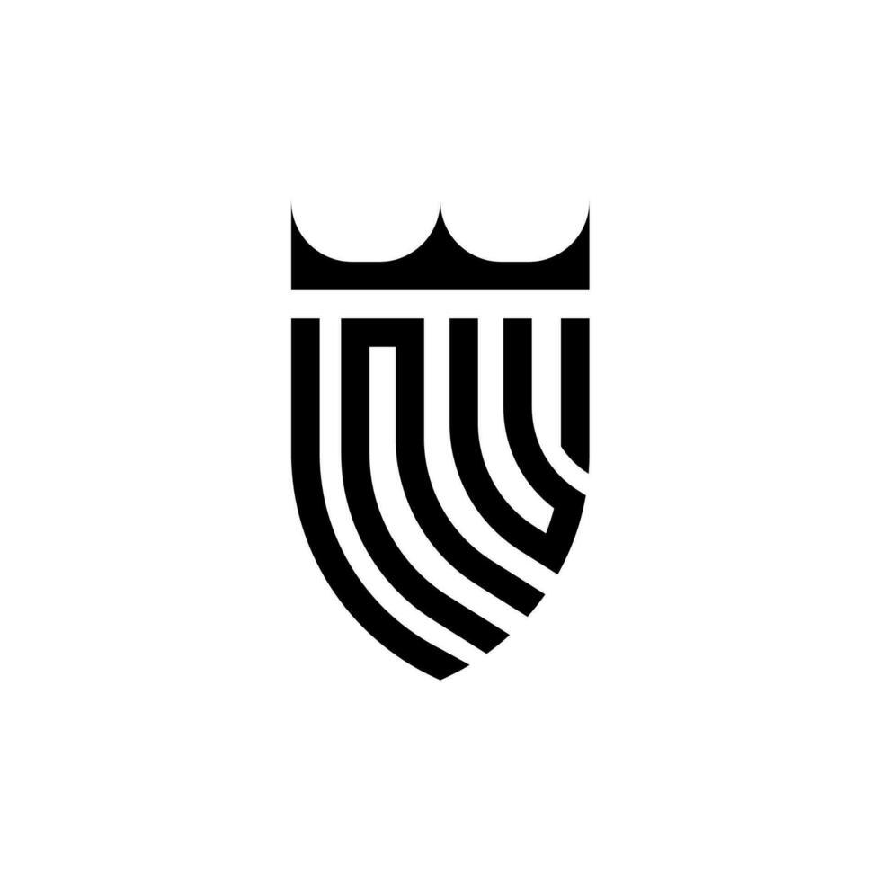 nu kroon schild eerste luxe en Koninklijk logo concept vector