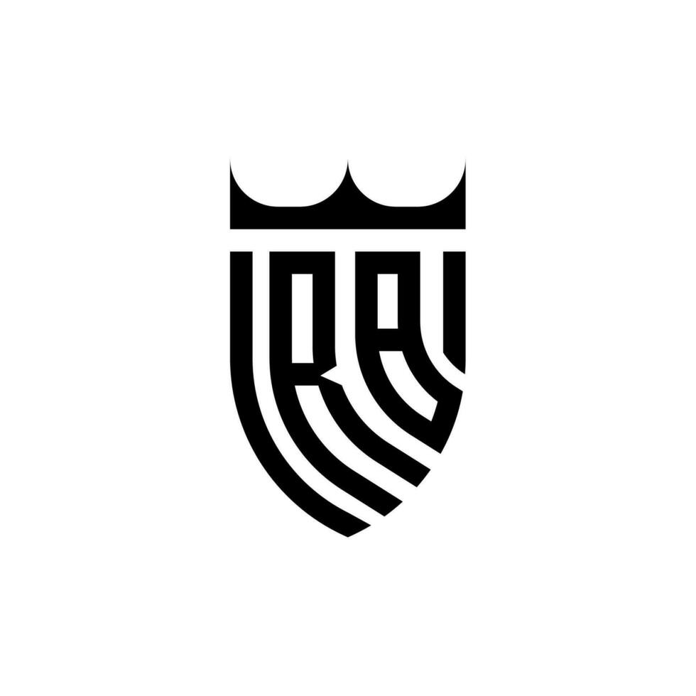 rb kroon schild eerste luxe en Koninklijk logo concept vector
