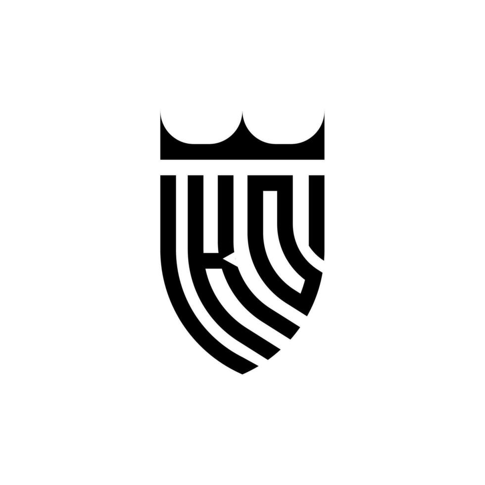 ko kroon schild eerste luxe en Koninklijk logo concept vector