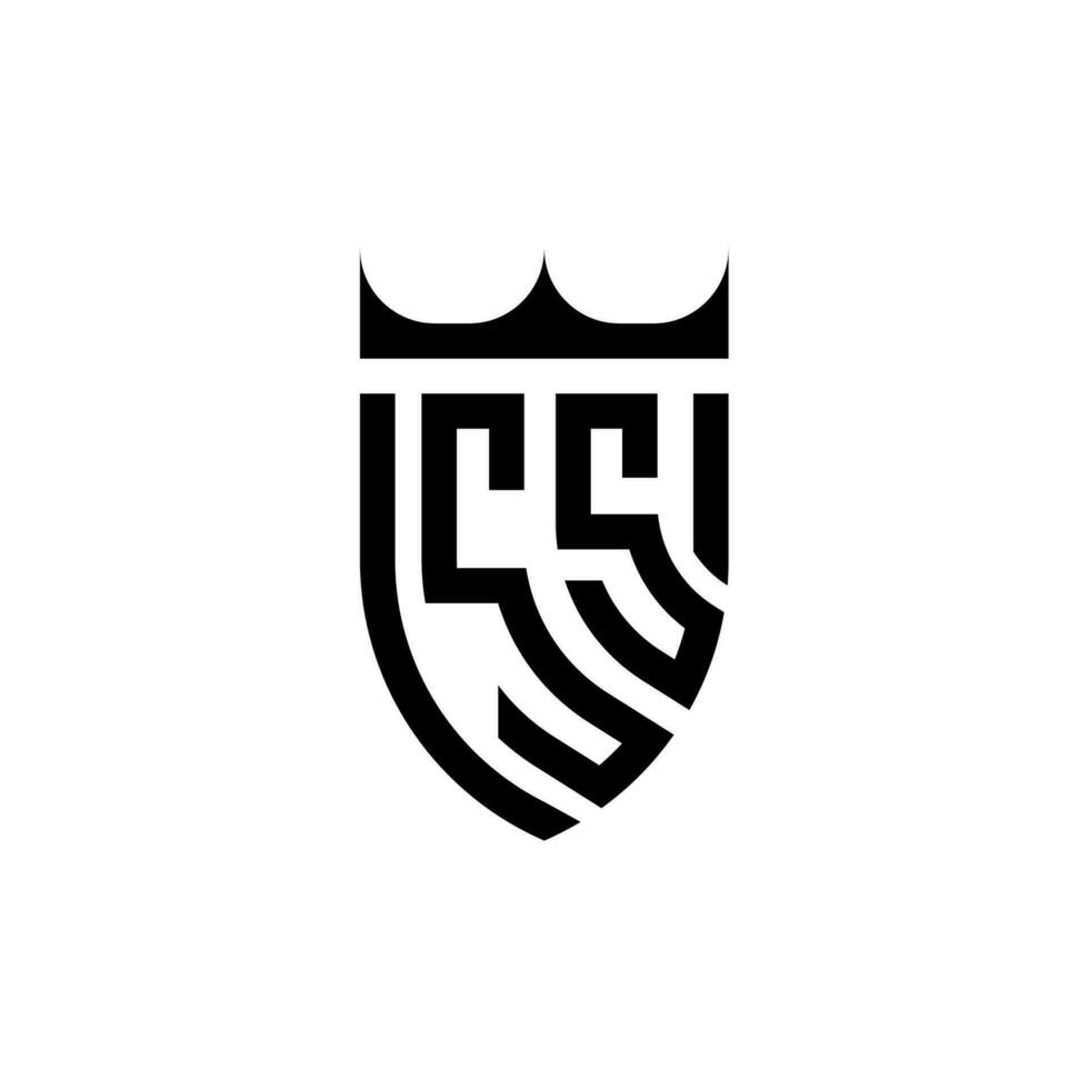 ss kroon schild eerste luxe en Koninklijk logo concept vector