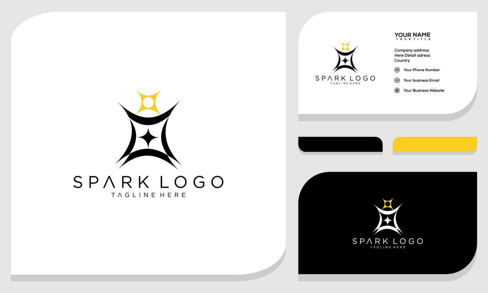 vonk logo grafisch vector icoon. logo ontwerp en bedrijf kaart
