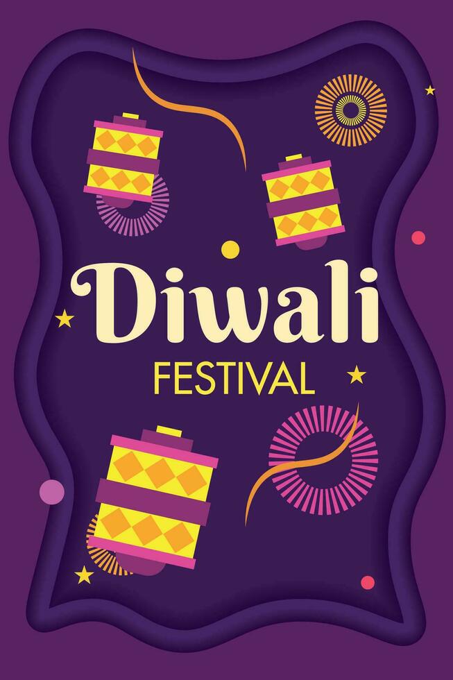 diwali poster traditioneel Indisch viering vector illustratie