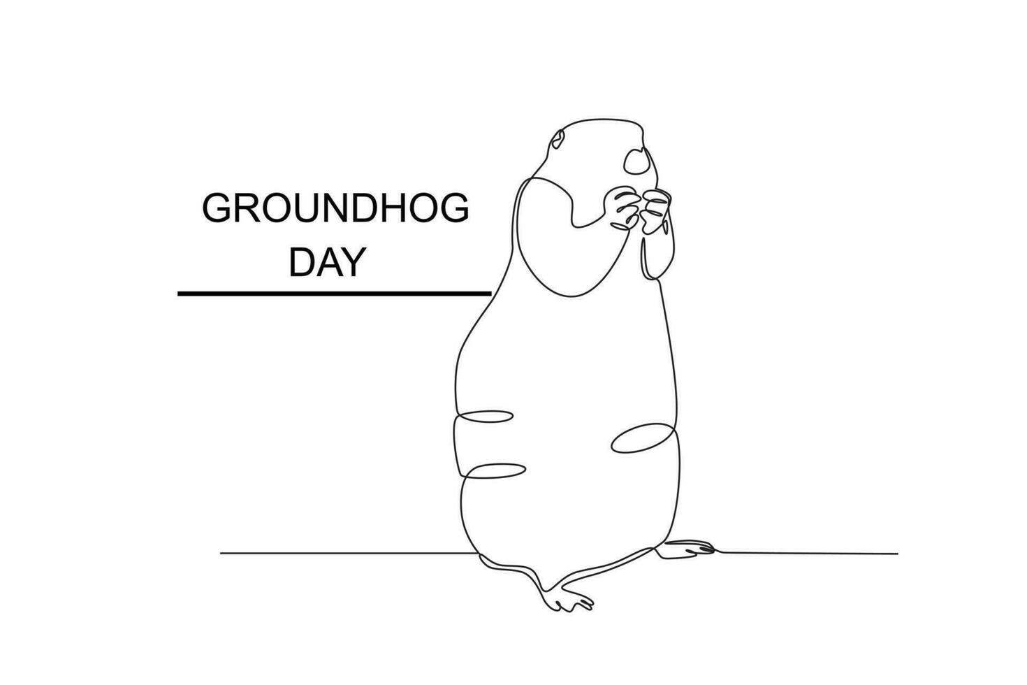 een grappig staand groundhog vector