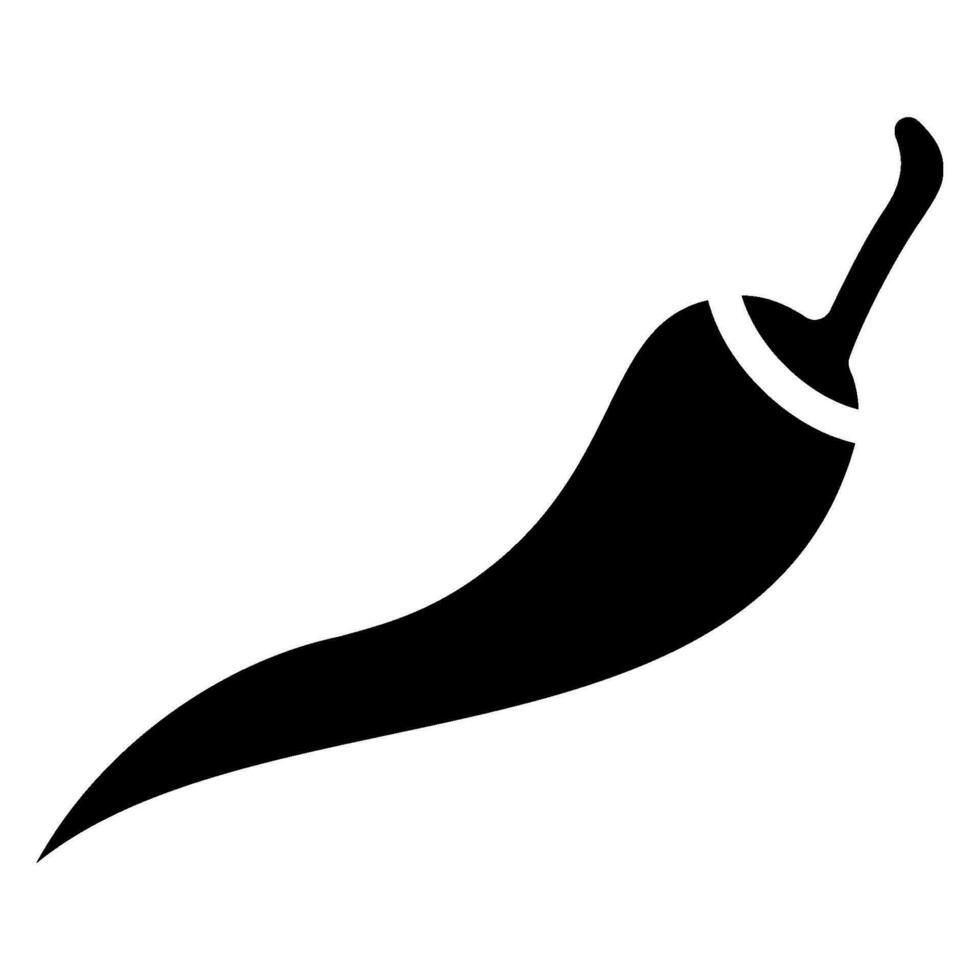 Chili peper glyph icoon vector