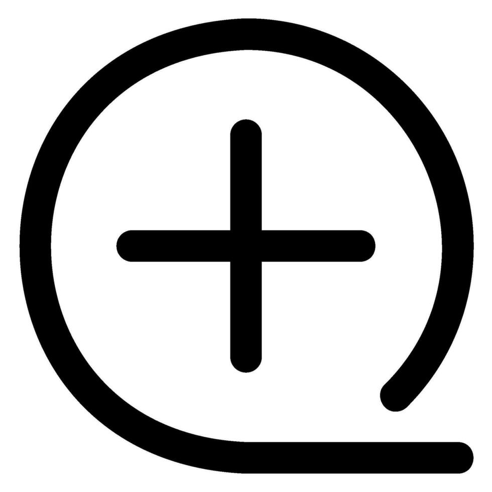 plus glyph-pictogram vector