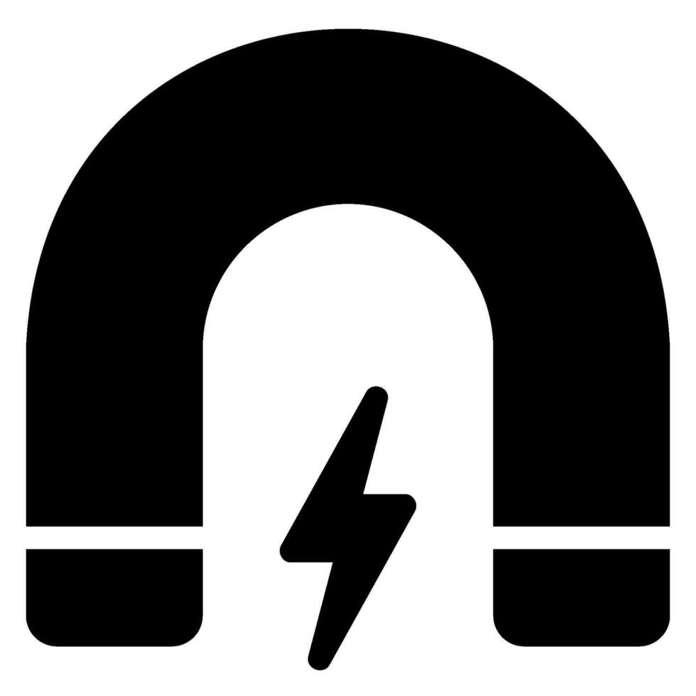 magneet glyph icoon vector