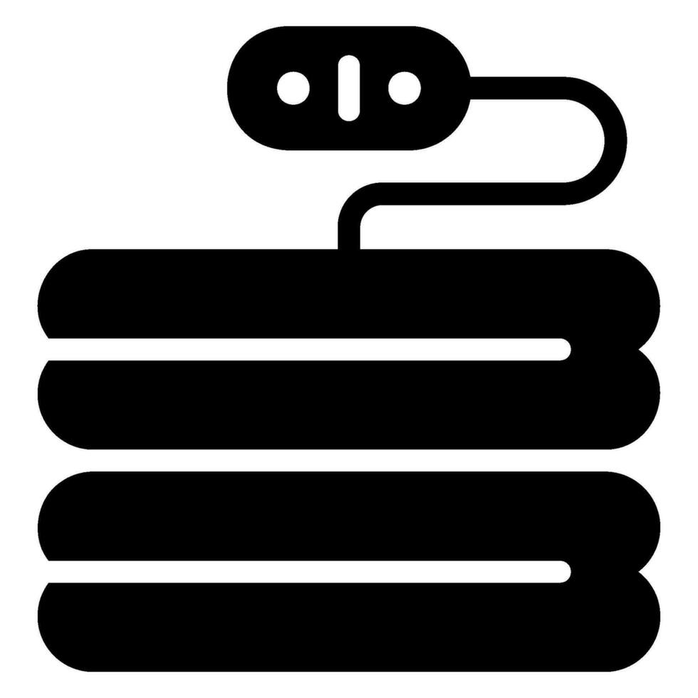 verwarming stootkussen glyph icoon vector