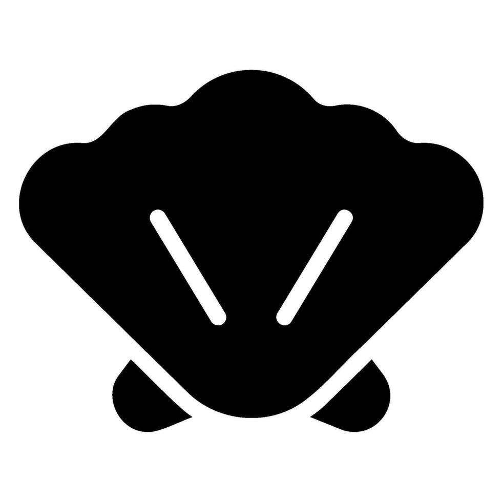 clam glyph icoon vector