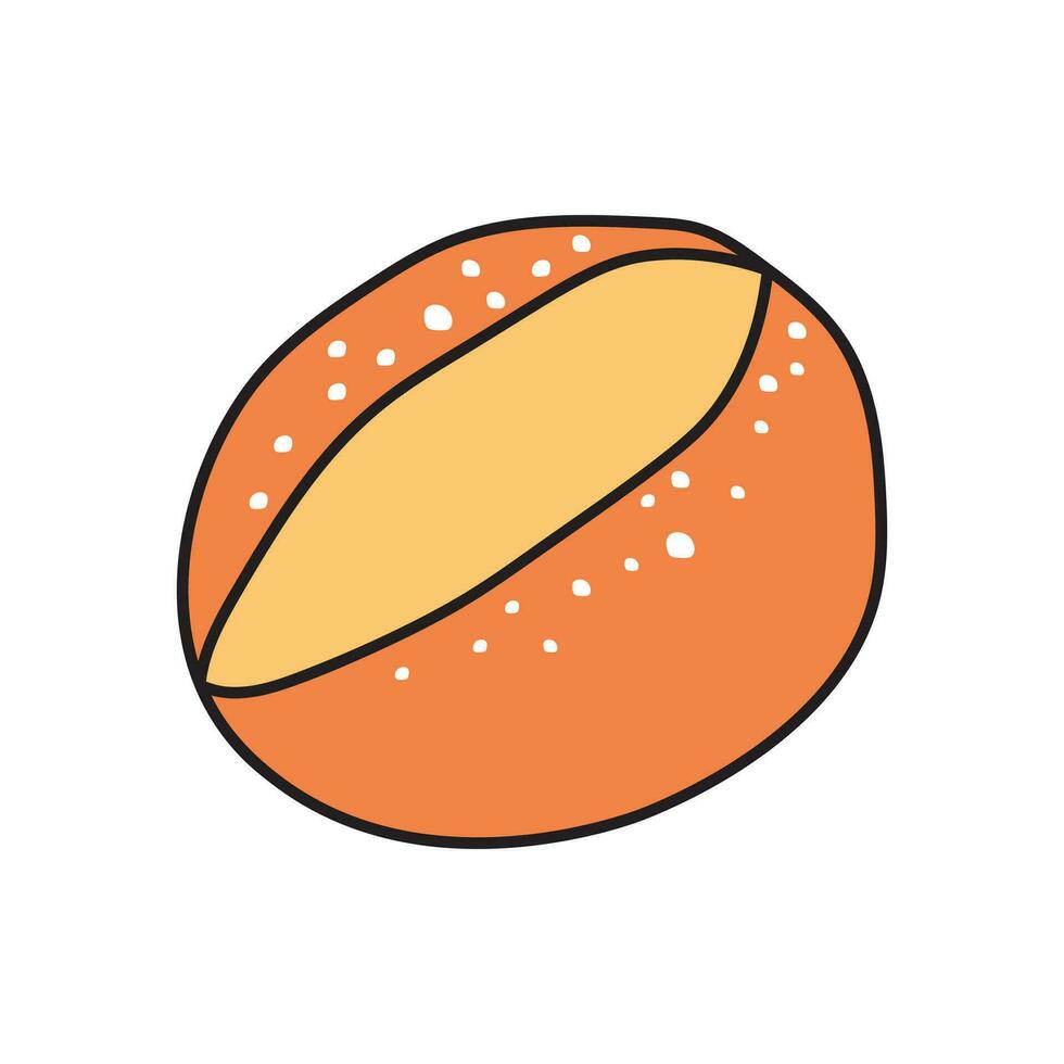 kinderen tekening tekenfilm vector illustratie jeu de boule brood icoon geïsoleerd Aan wit achtergrond