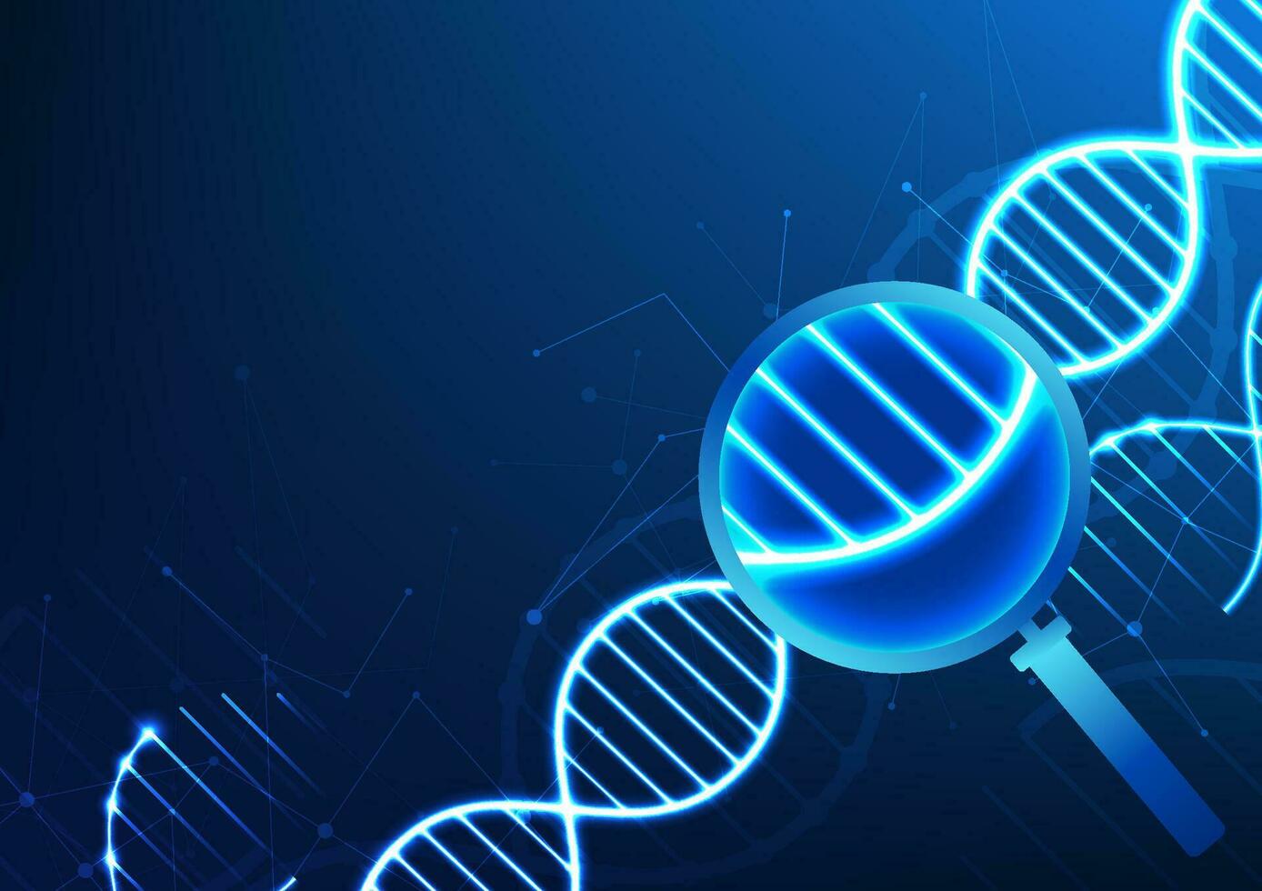 gezondheidszorg technologie vergroten glas dat staat toe viewing van de structuur biotechnologie vertegenwoordigt technologie biotechnologie dingen dat leven naar ontwikkelen of creëren nuttig producten. vector