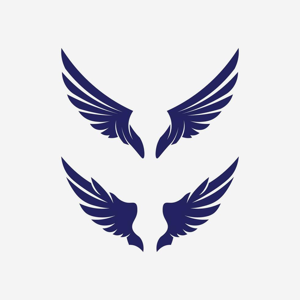 vleugels logo vector pictogram symbool illustratie ontwerpsjabloon