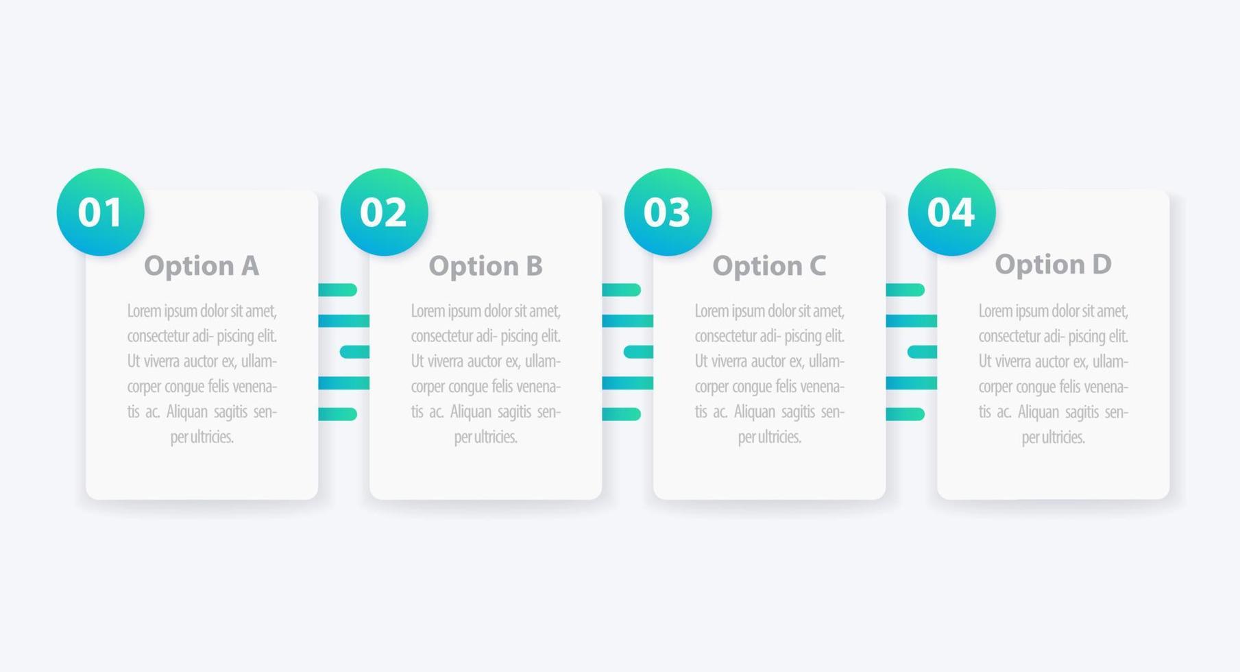 1, 2, 3, 4 stappen, minimalistische infographics, tijdlijn vector