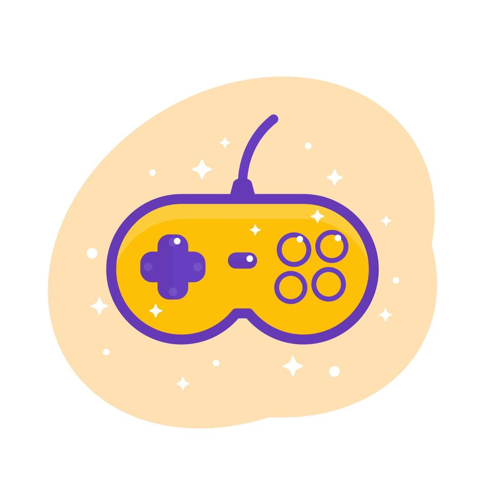 gamepad, retro gamecontroller vectorillustratie vector