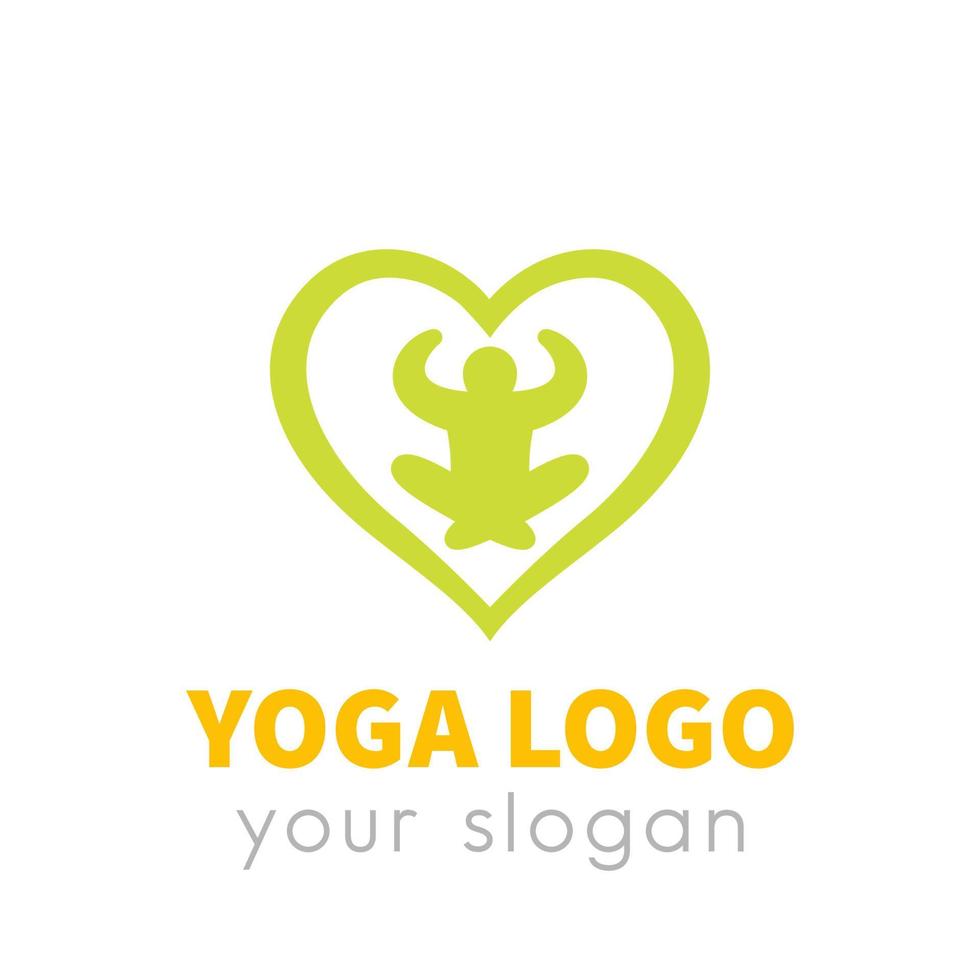 meditatie, yoga-logo-element op wit vector