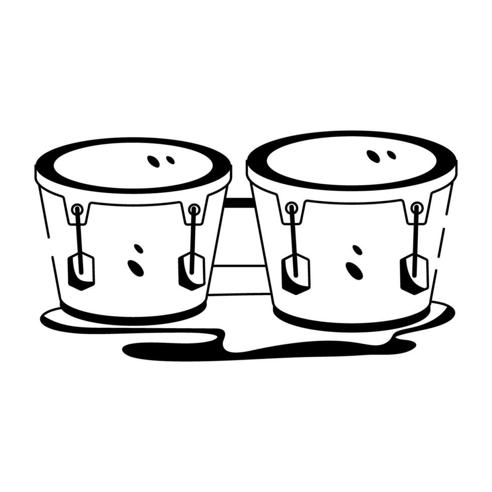 modieus bongo drums vector