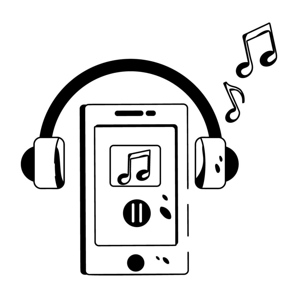 modieus muziek- app vector