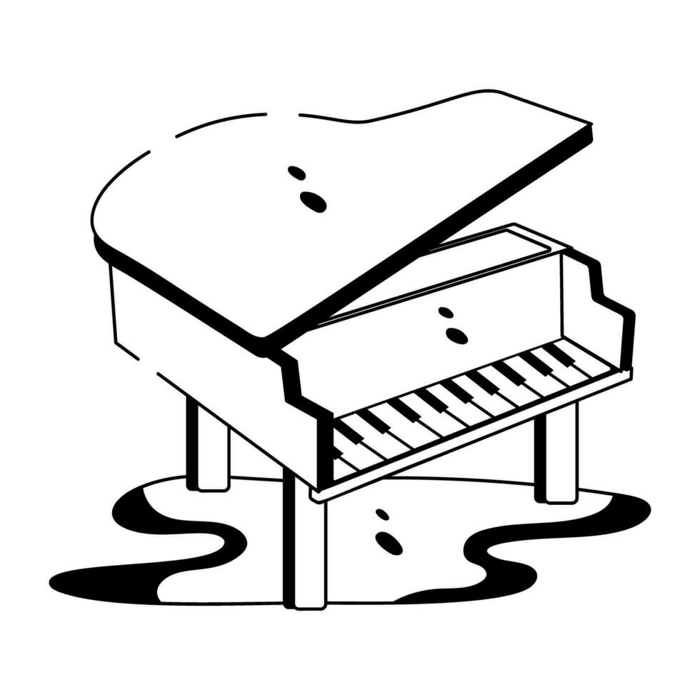 modieus pianoforte concepten vector