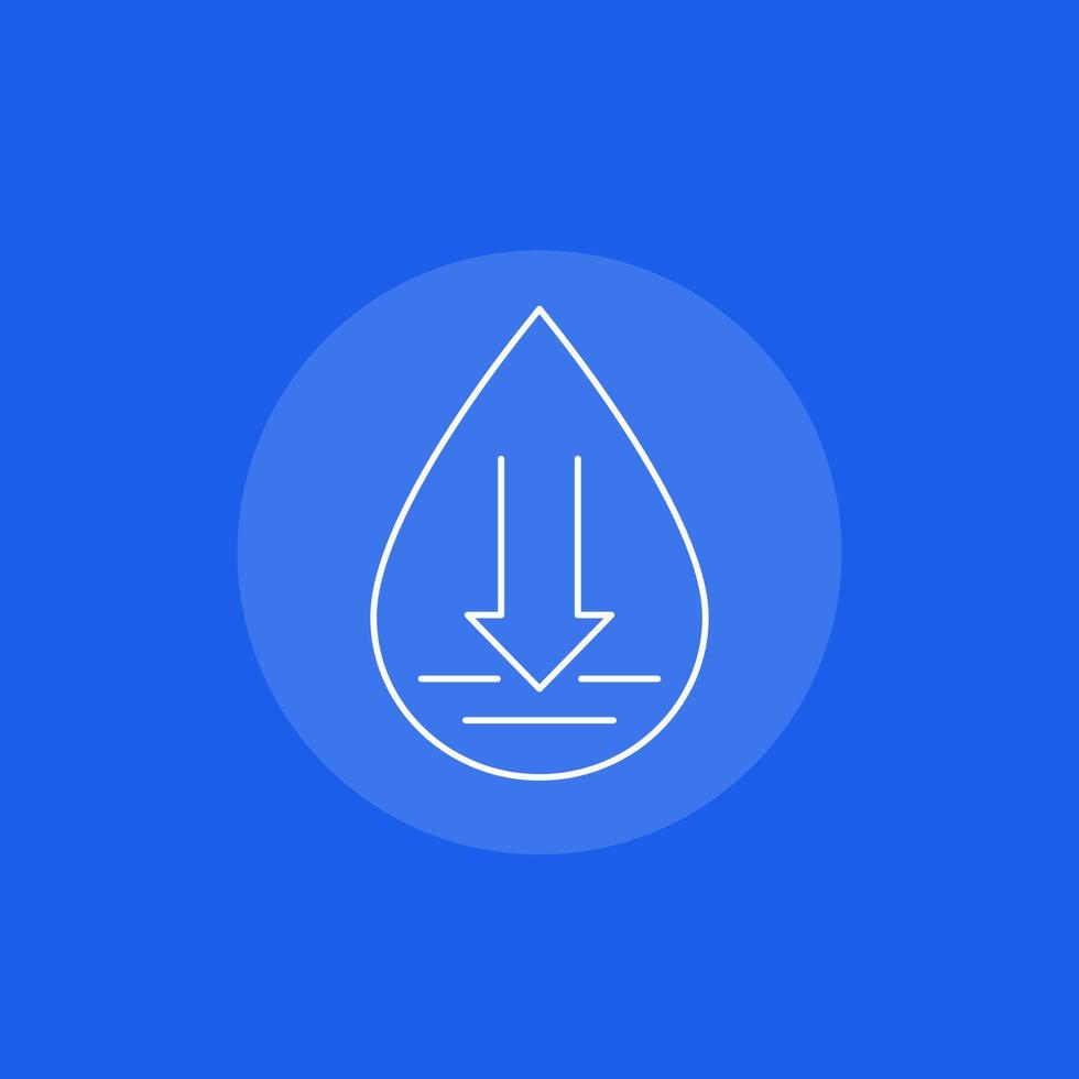 laag waterniveau lineair pictogram vector