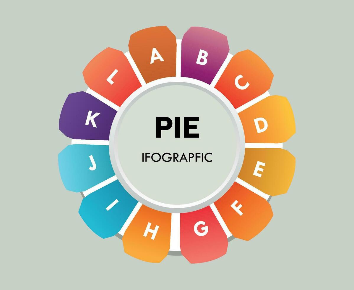 vector sjabloon voor taart infographics bewerkbare eps