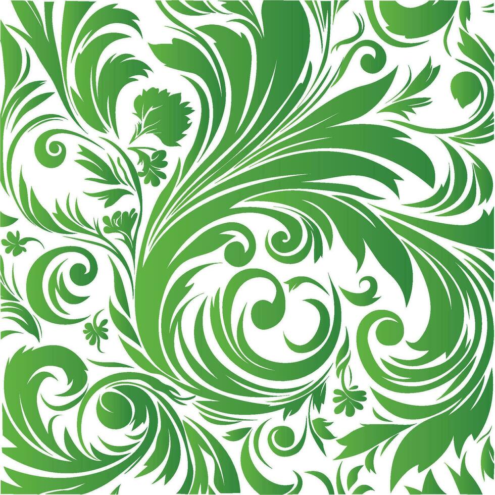 vector illustratie van groen patroon Aan wit achtergrond