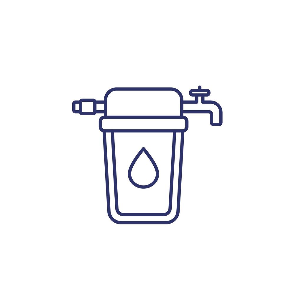 waterfilter icoon, lijn vector