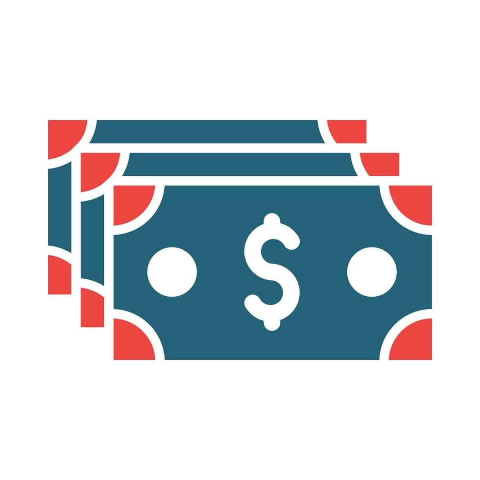 geld vector glyph twee kleur icoon voor persoonlijk en reclame gebruiken.