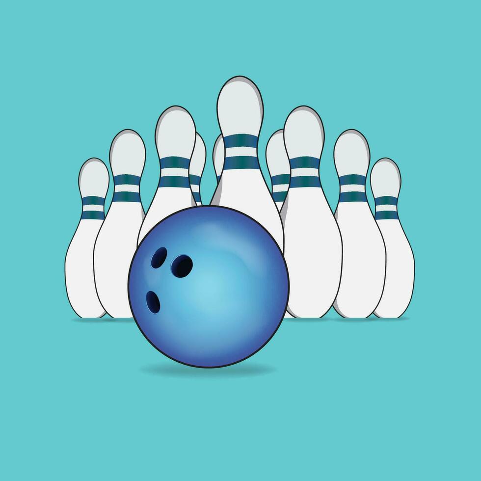 vector reeks voor bowling met een bal