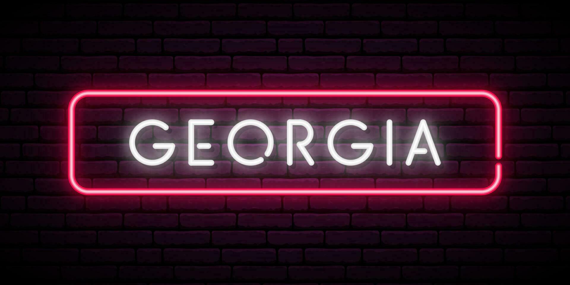 Georgië neon uithangbord. vector