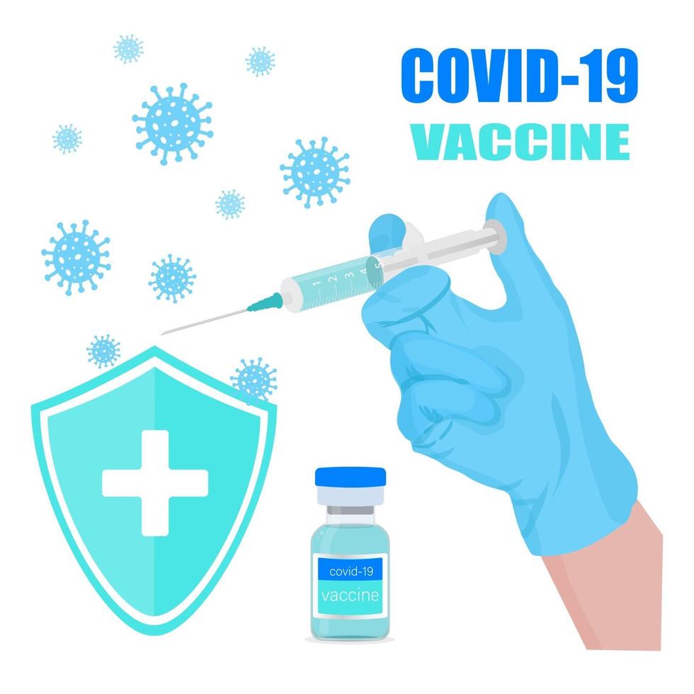 coronavaccin. vector illustratie