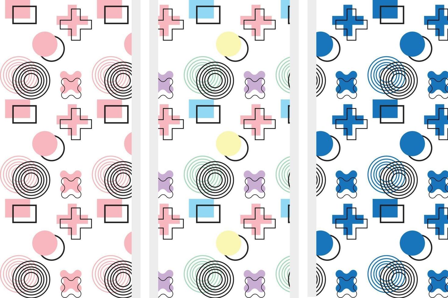 geometrisch pastel kleurrijk roze blauw patroon vector