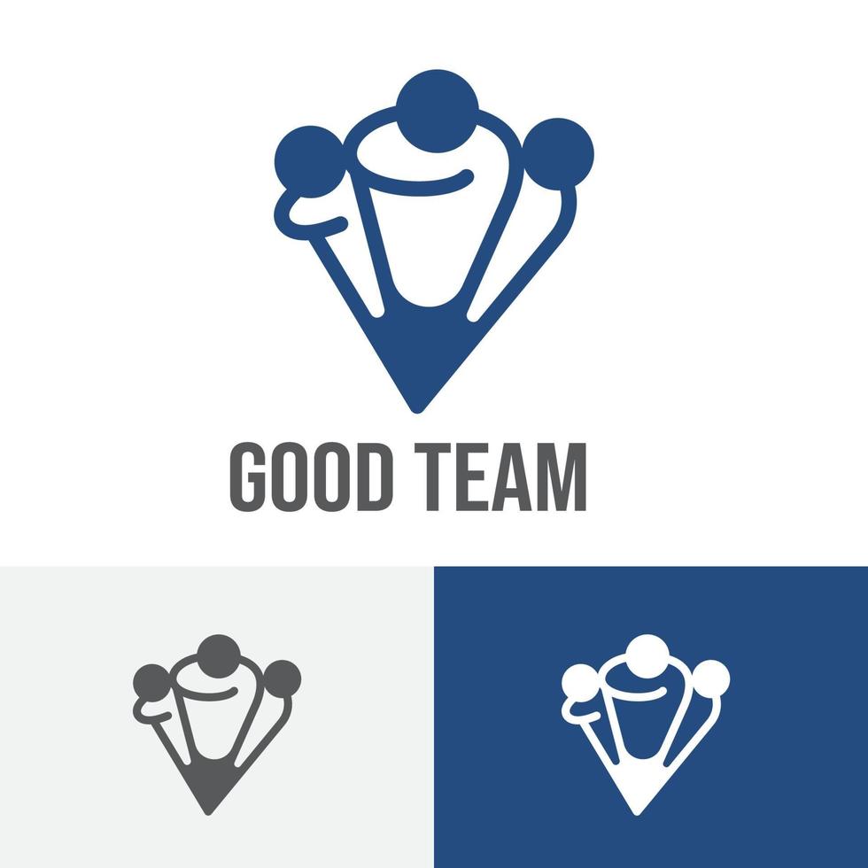 goede teamleider werk samen teamwork logo vector