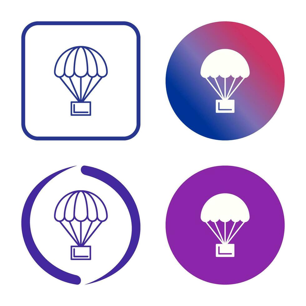 parachute vector pictogram