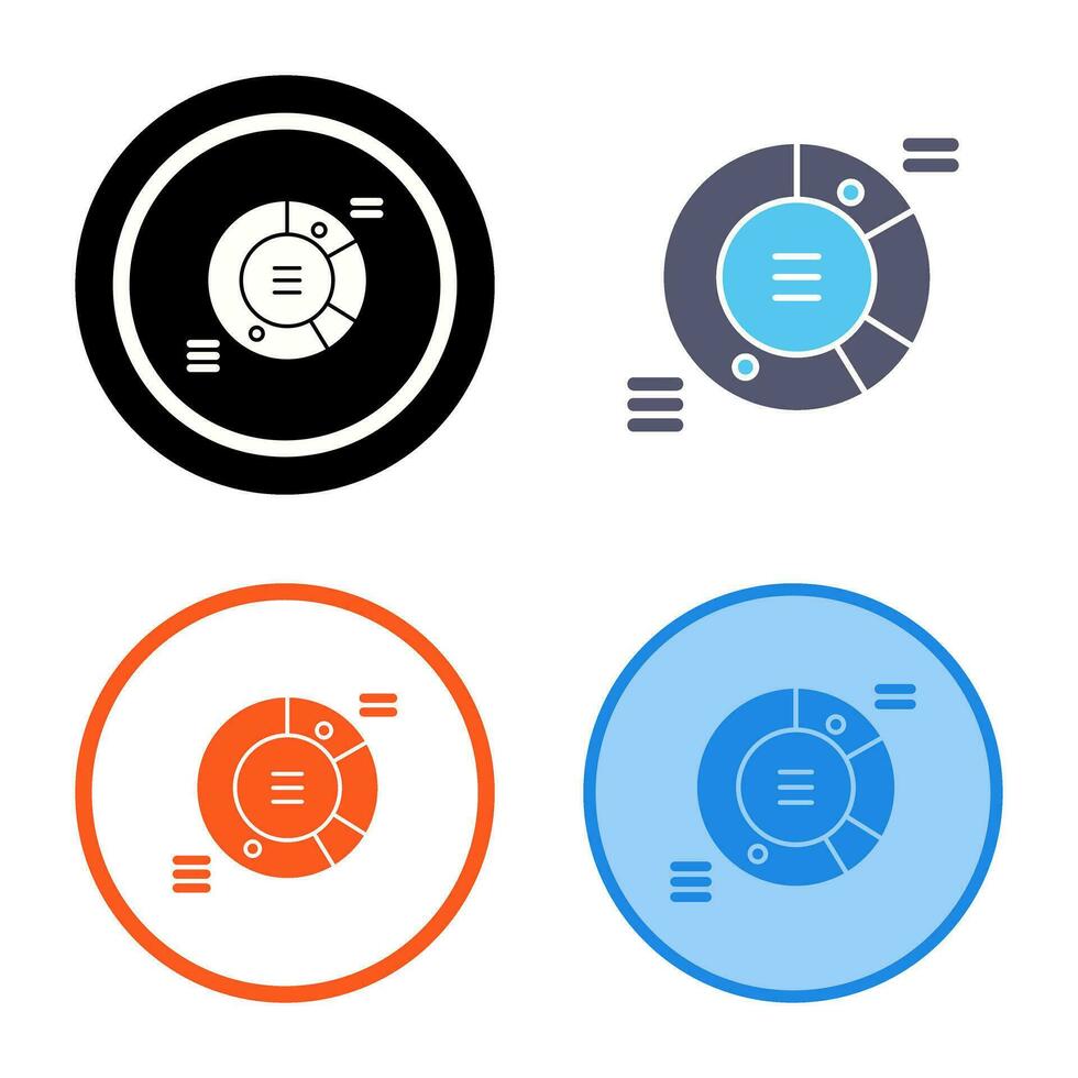 cirkeldiagram vector pictogram