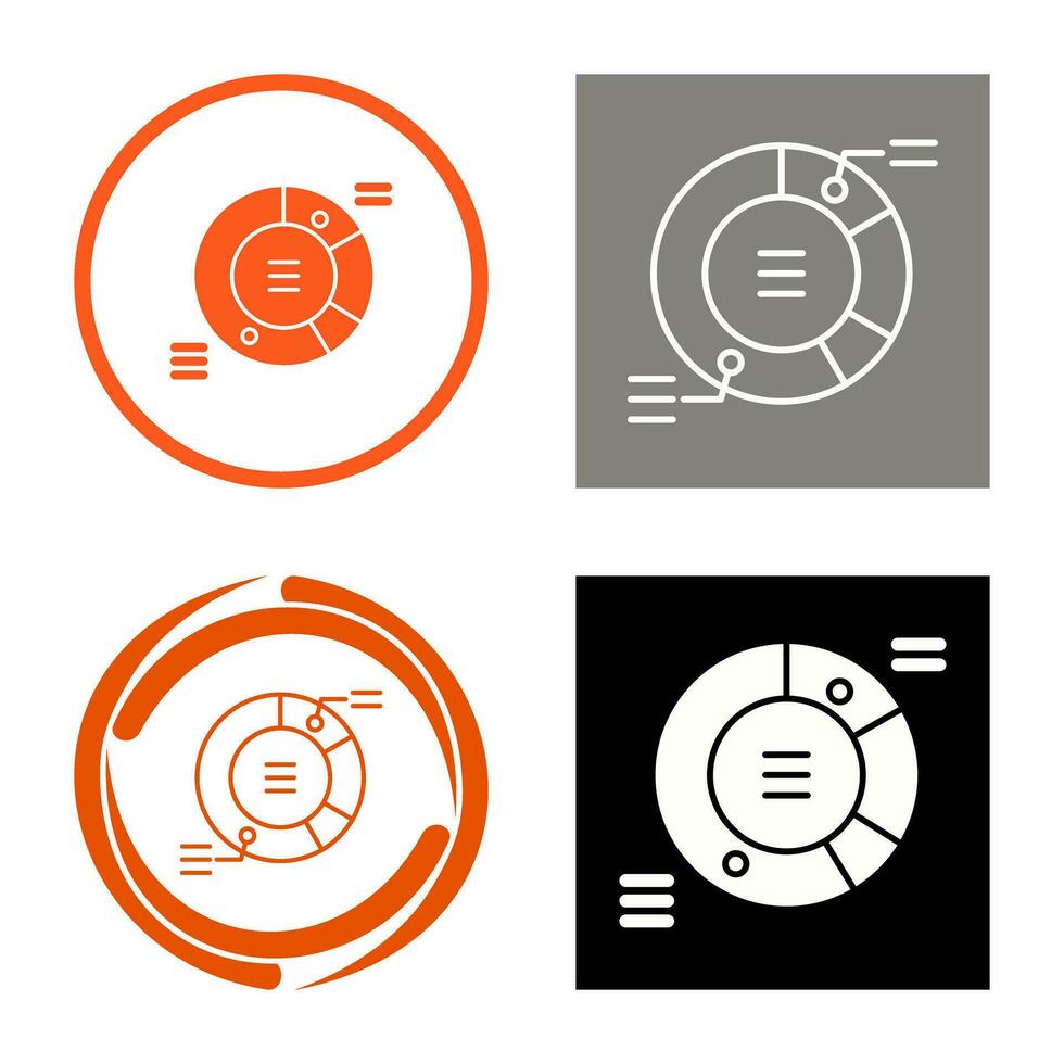 cirkeldiagram vector pictogram