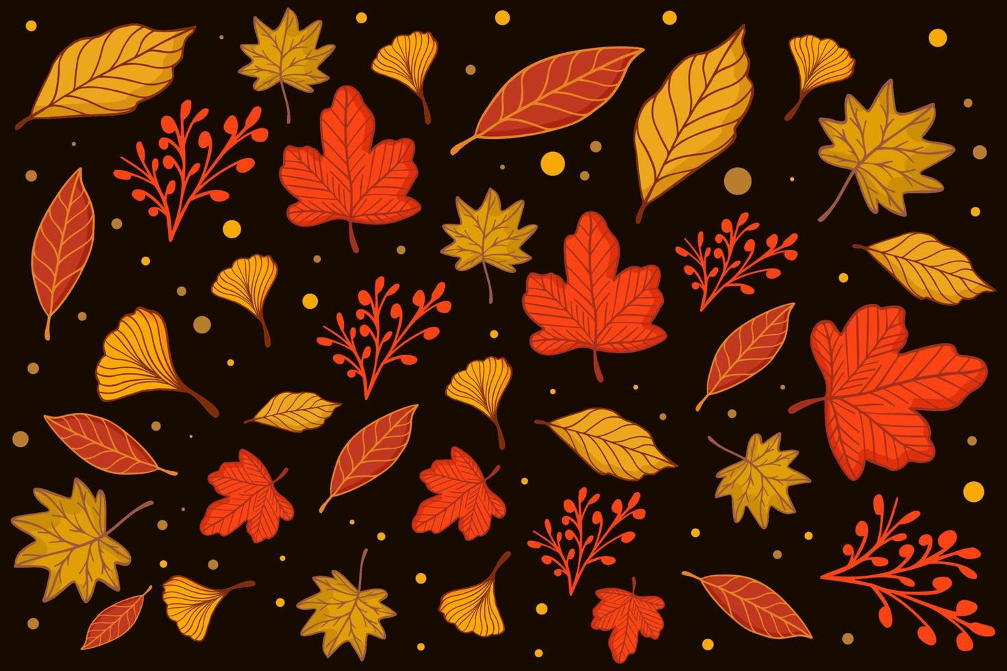 herfst patroon handgetekende vectorillustratie vector