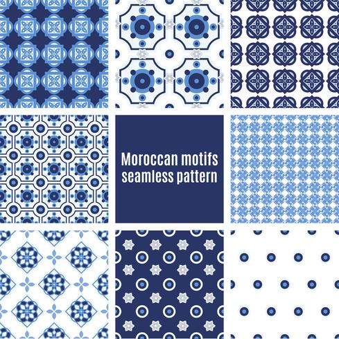 Portugese reeks Azulejos patronen vector