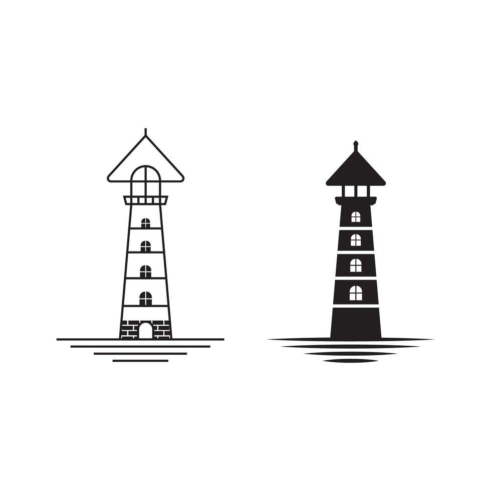 vuurtoren pictogram vectorillustratie vector