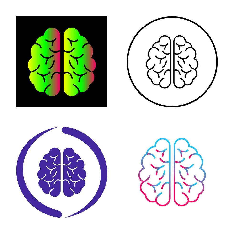 hersenen vector pictogram