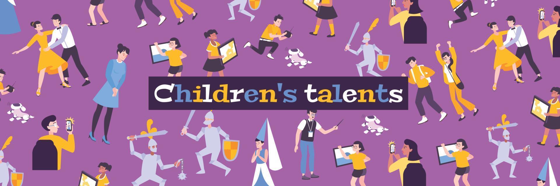 kinderen talenten naadloze patroon vector