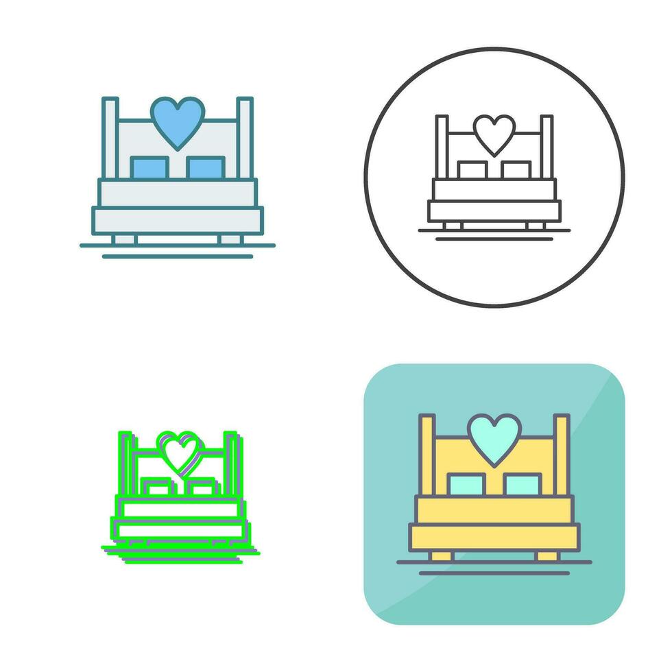 tweepersoonsbed vector icon