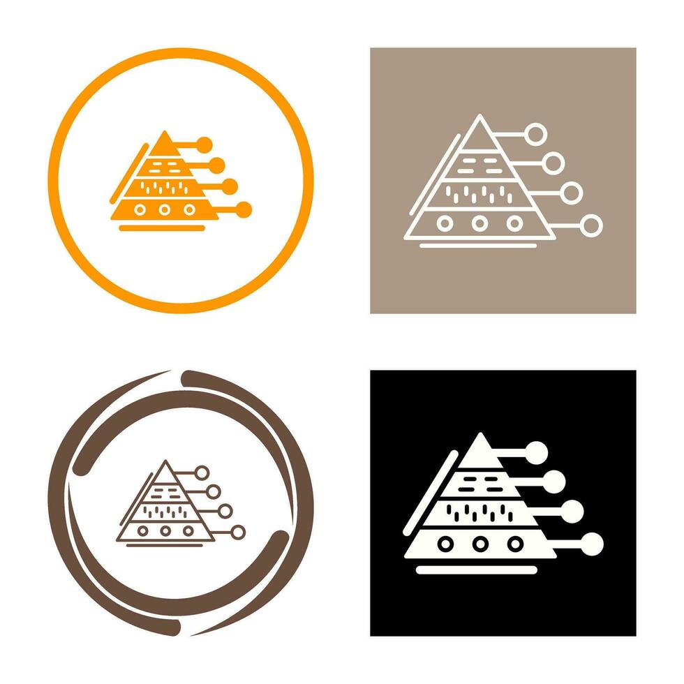 piramide diagram vector icoon