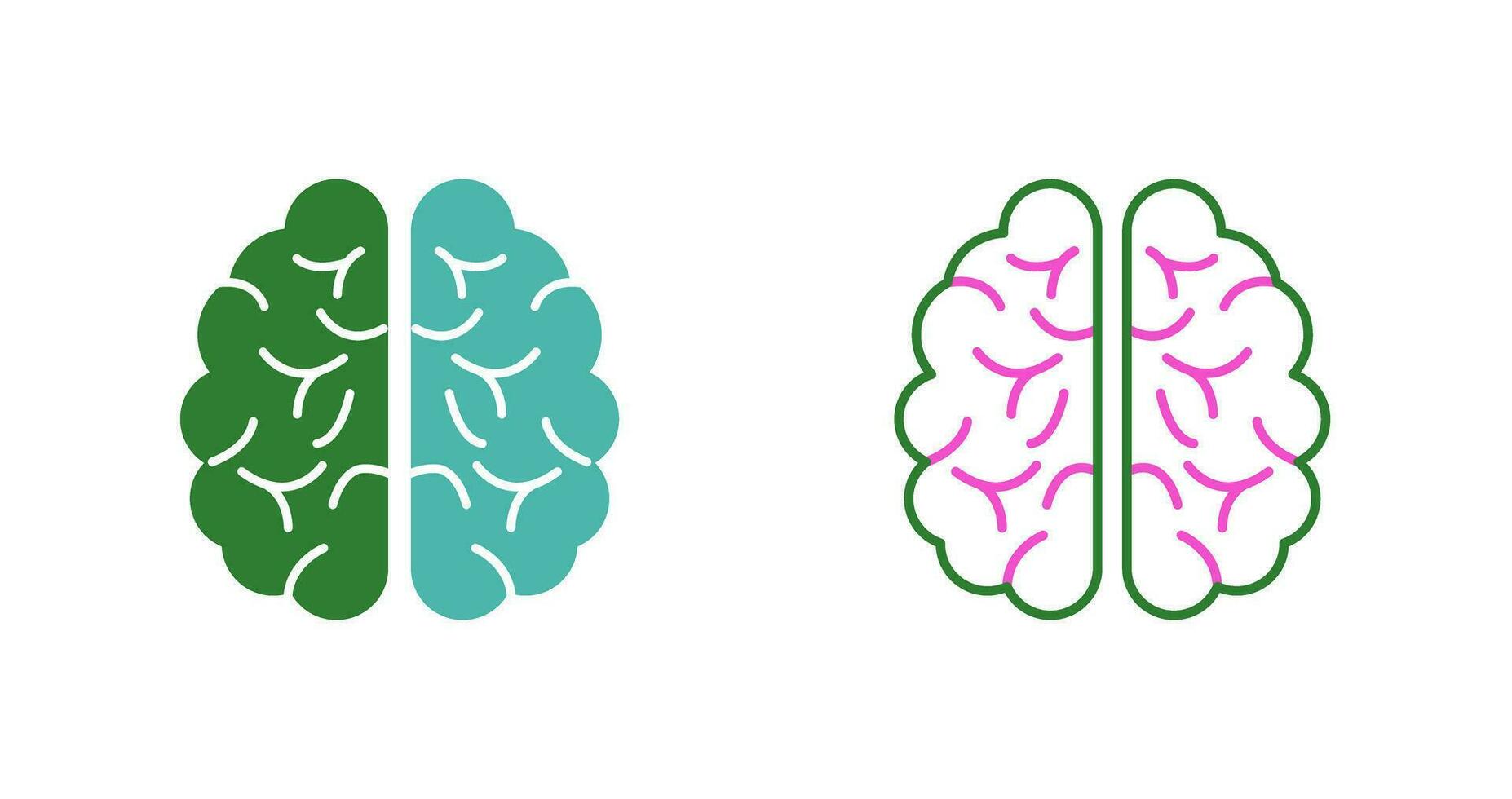 hersenen vector pictogram