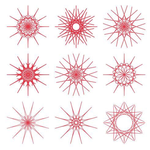 Ronde geometrische ornamenten vector