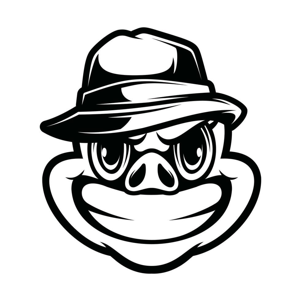 varken fedora hoed schets vector