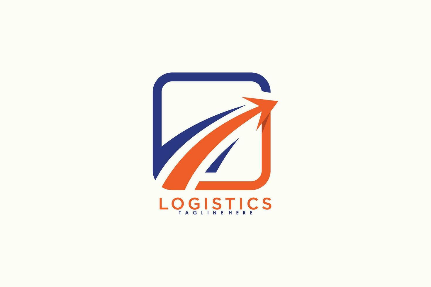 logistiek logo ontwerp illustratie met modern concept vector