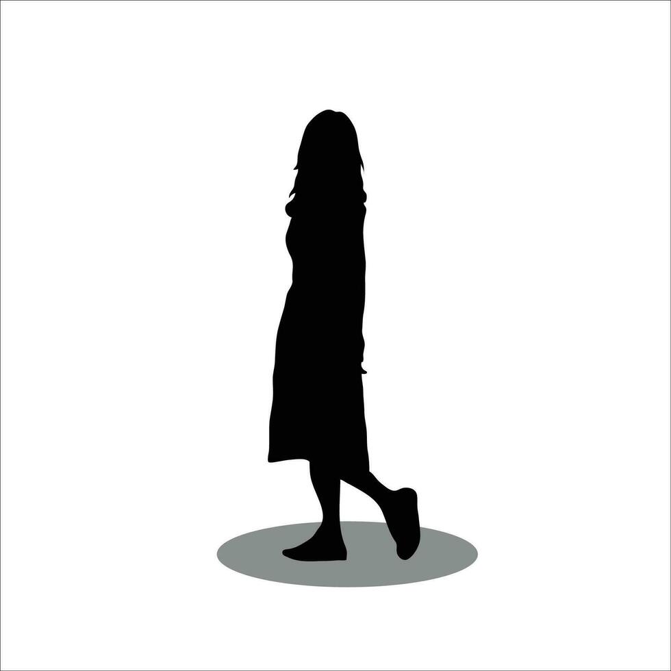 meisje silhouet voorraad vector illustratie